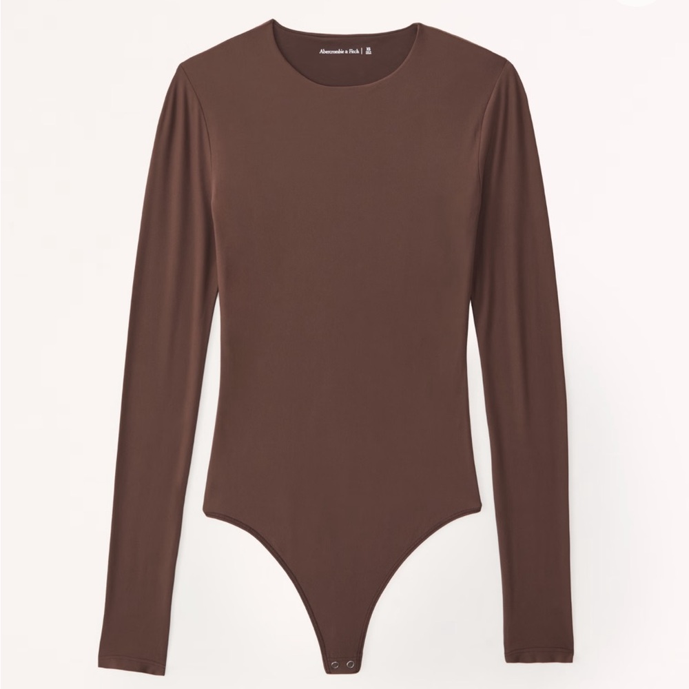 Abercrombie & Fitch Soft Matte Seamless Long-Sleeve Crew Bodysuit